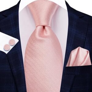 Men Ties Sets Silk Stripe Paisley Necktie Pocket Square Cufflinks for Business Wedding