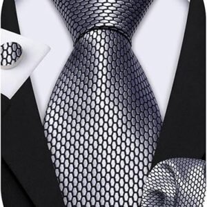 designer classic ties for men set formal pocket square cufflink check plaid（solid red） (複製)