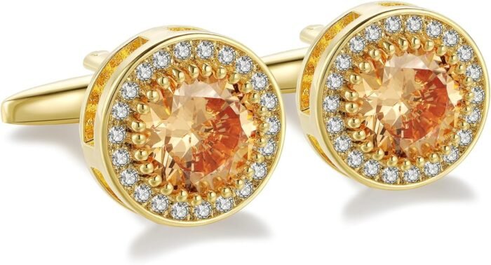 cufflinks for men cz cuff links sparkle diamond gold ornate cufflinks for wedding groom best man
