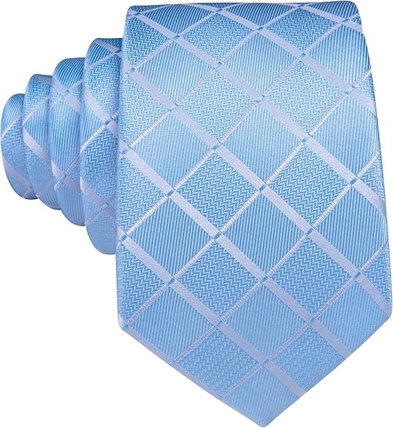 designer classic ties for men set formal pocket square cufflink check plaid(blood red black) (複製)