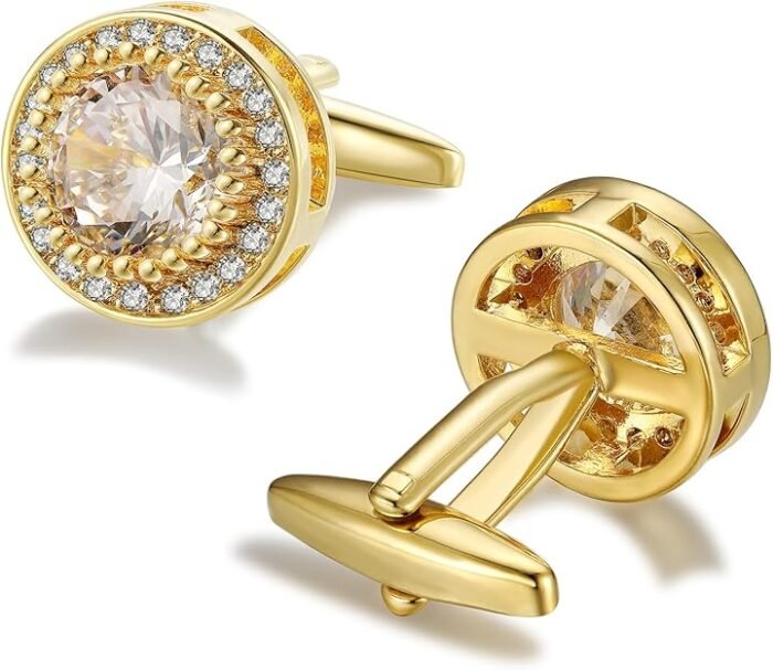 cufflinks for men cz cuff links sparkle diamond gold ornate cufflinks for wedding groom best man