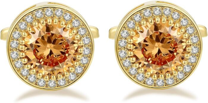 cufflinks for men cz cuff links sparkle diamond gold ornate cufflinks for wedding groom best man